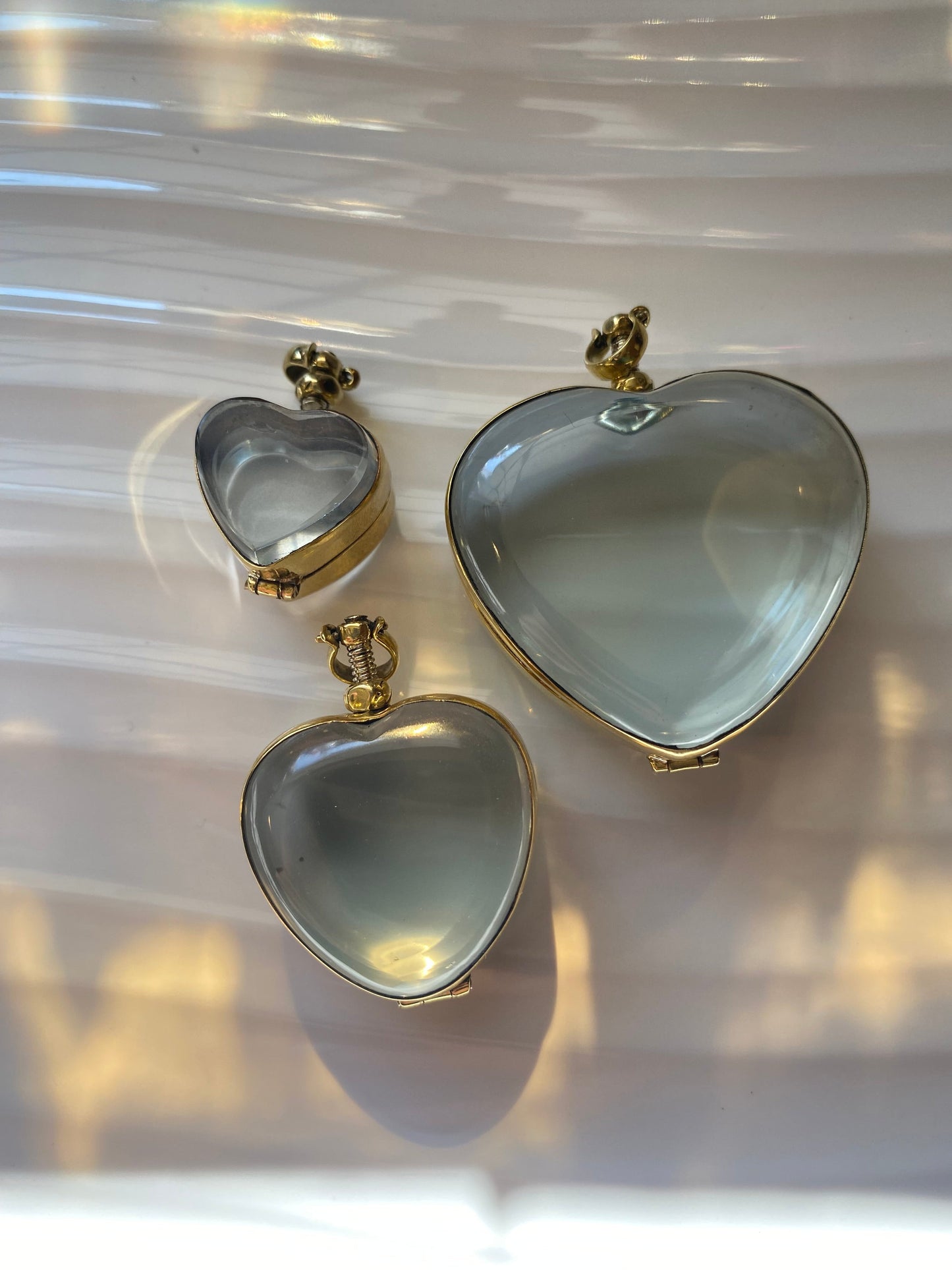Gold Heart Locket for Gemstones