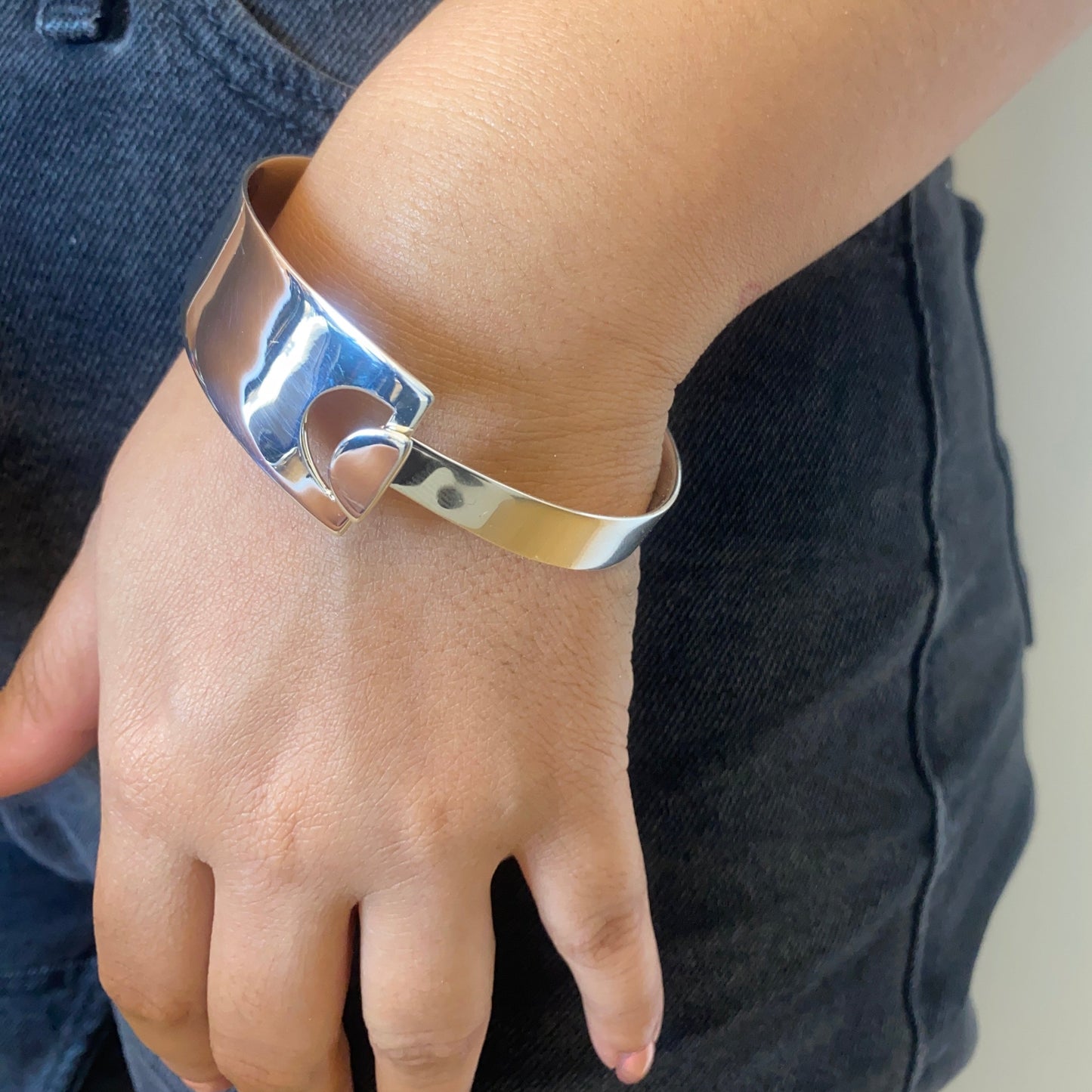 Wide Rectangle With Hole Bracelet