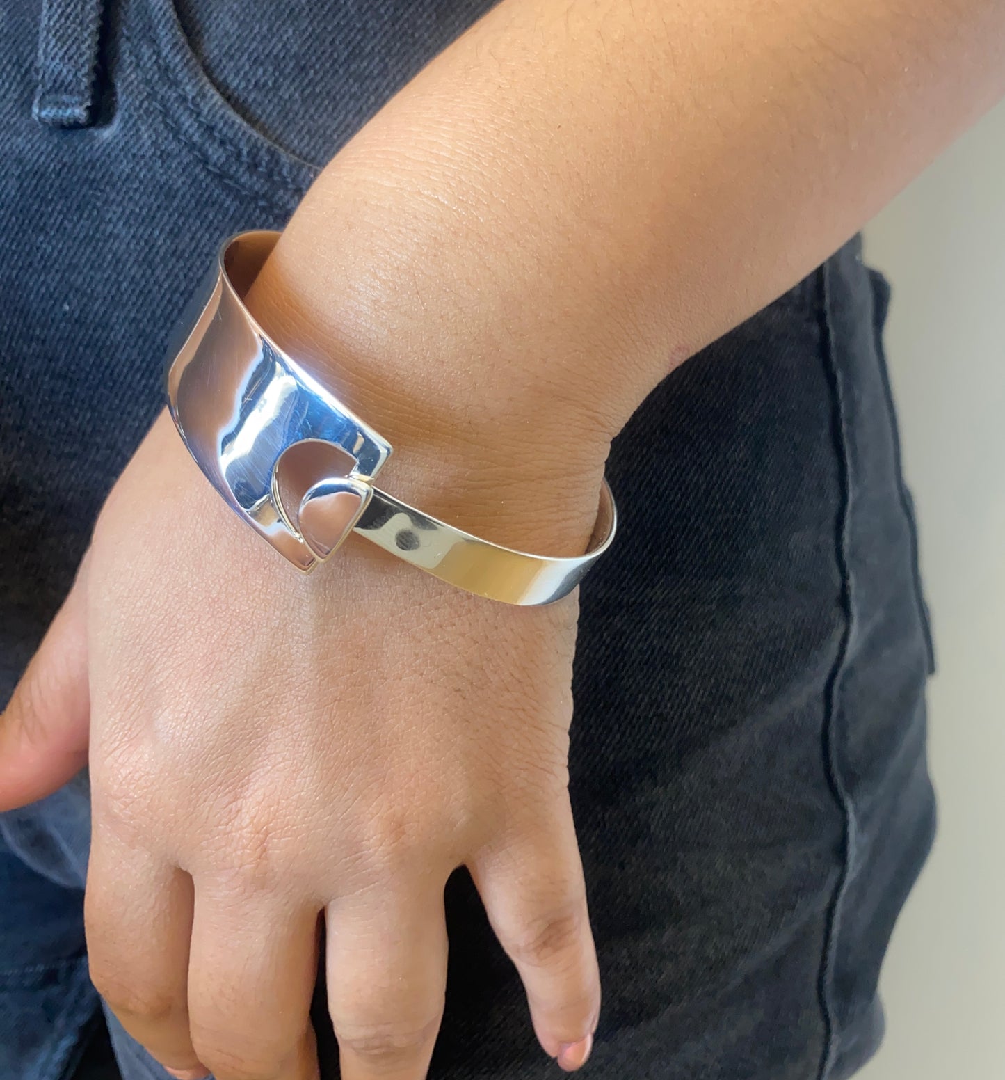 Wide Rectangle With Hole Bracelet