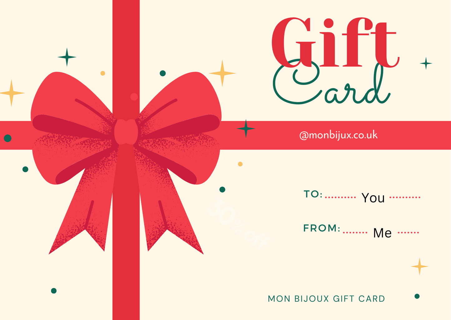 Mon Bijoux Gift Card