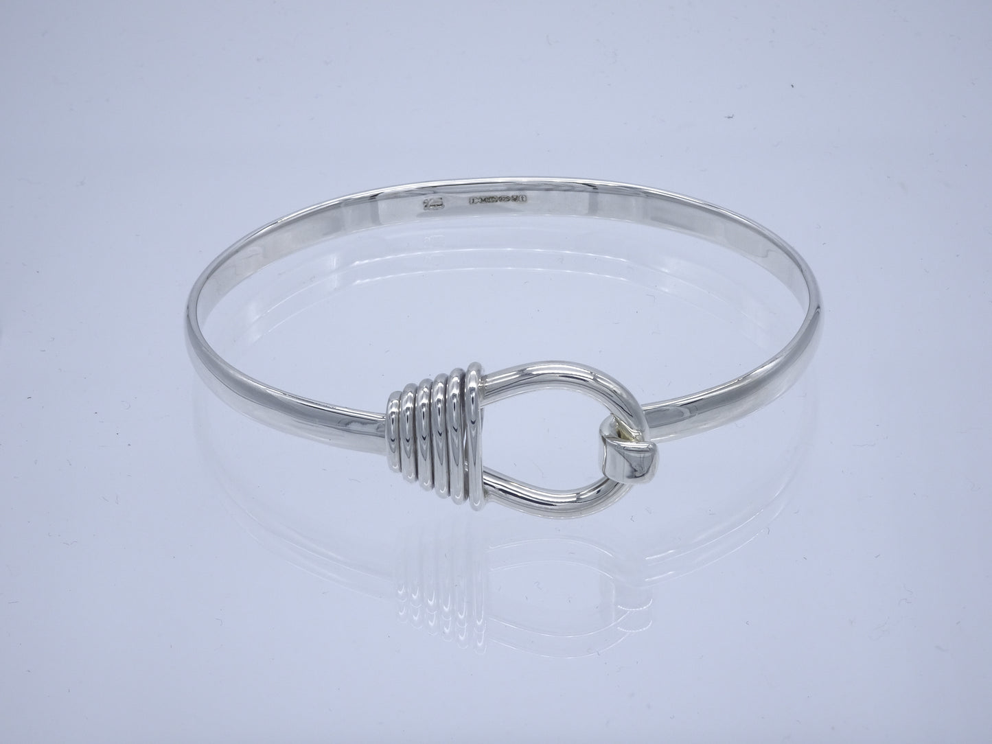 Flowerpot Silver Bangle - Large Wrist