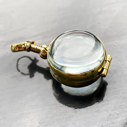 Round Gold Locket Necklace by LYLockets