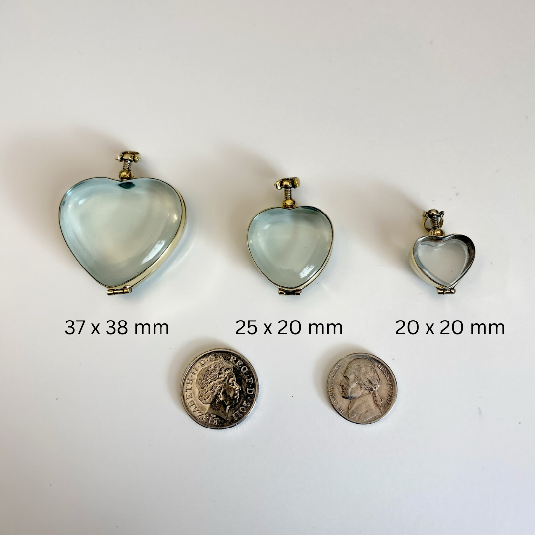 Gold Heart Locket for Gemstones