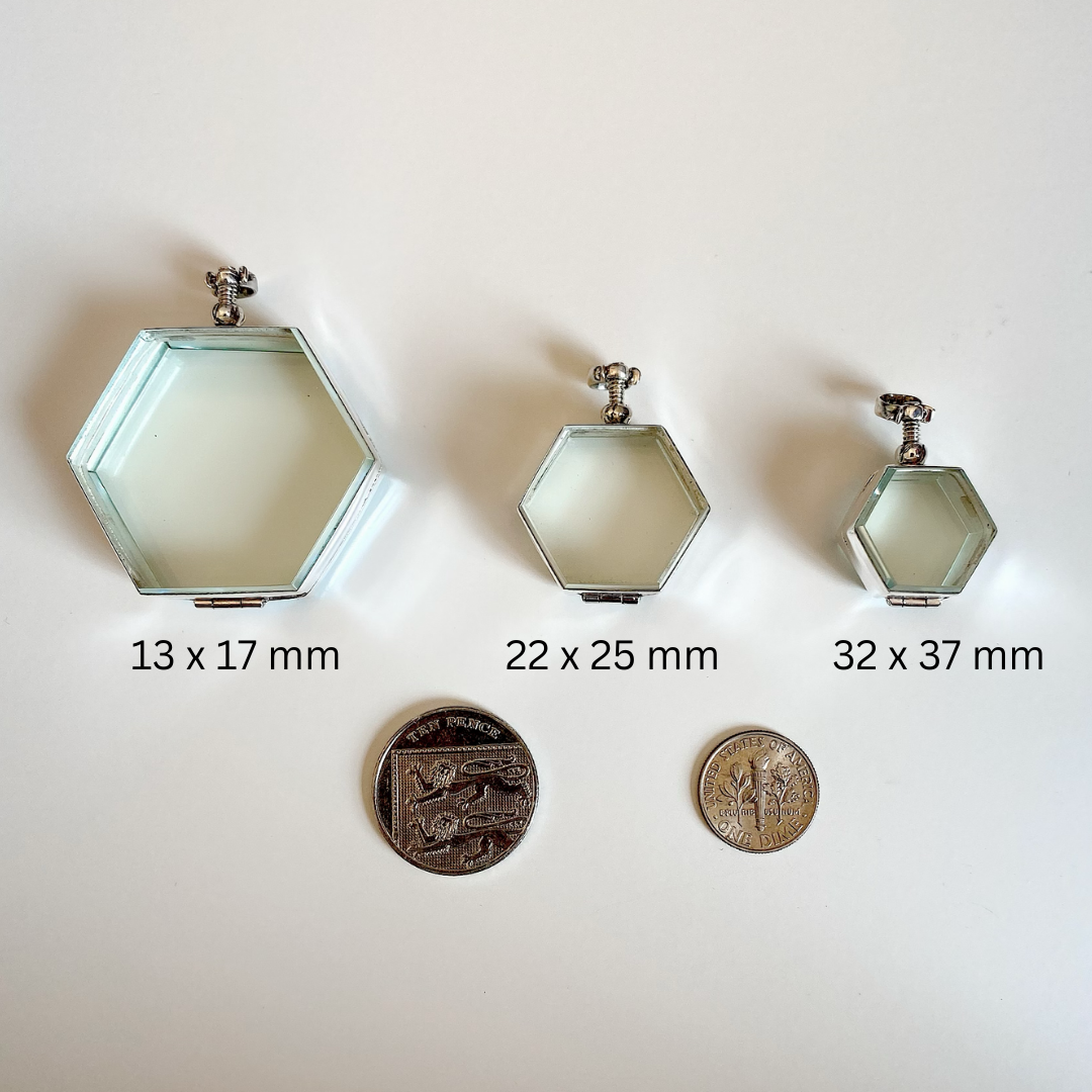 Hexagonal Photo Locket Jewelry