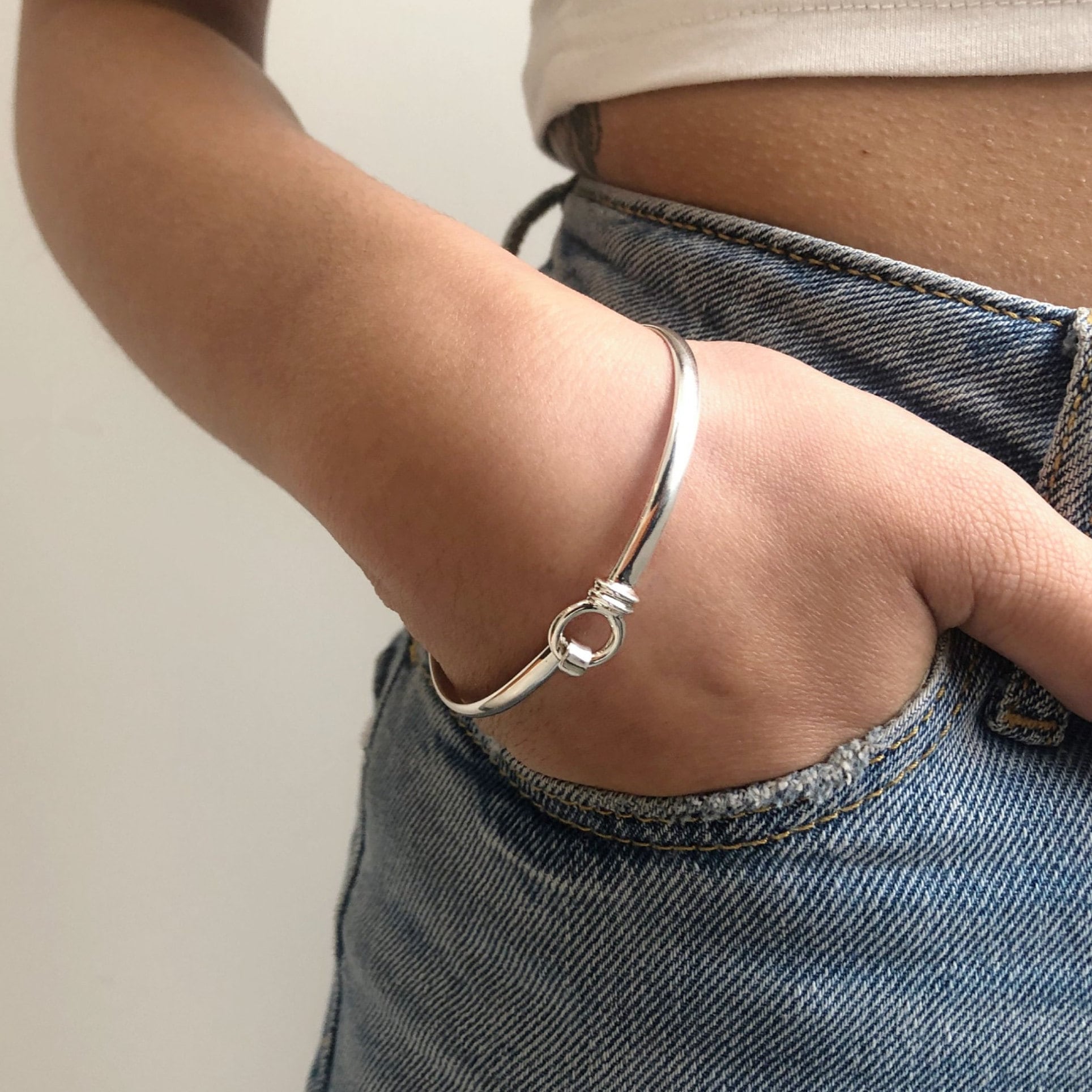 Large Size Silver Bangle Personalized Silver Bracelet 40th Birthday Gift Large Wrist Birthday Gift for Her Exam Pass Jewelry for Mother