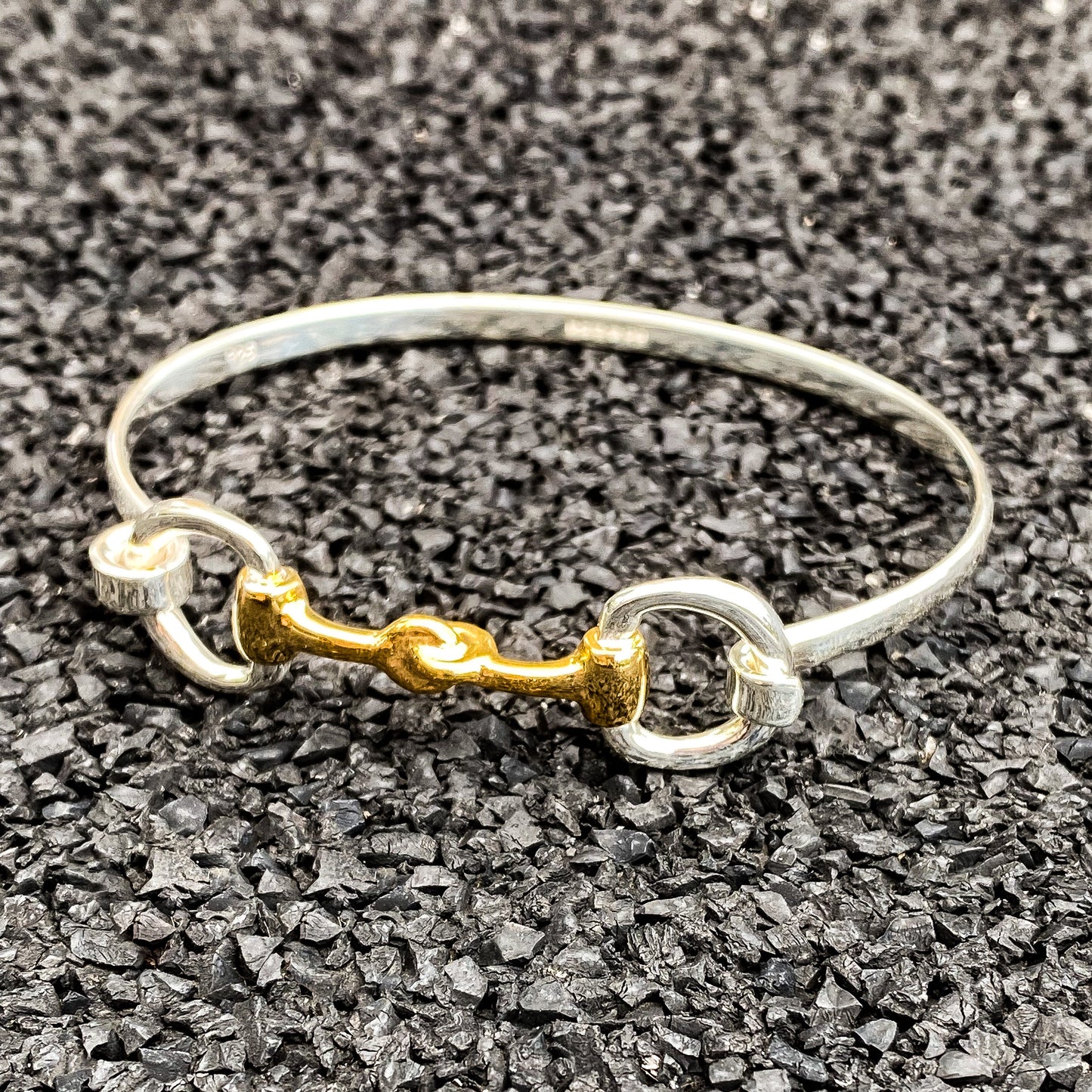 Gold Horse Bit Bracelet Gold Vermeil Horsebit Bangle Horse Bit Bangle Snaffle Bit Bracelet Personalized Horse Jewelry Horse Lover Jewelry