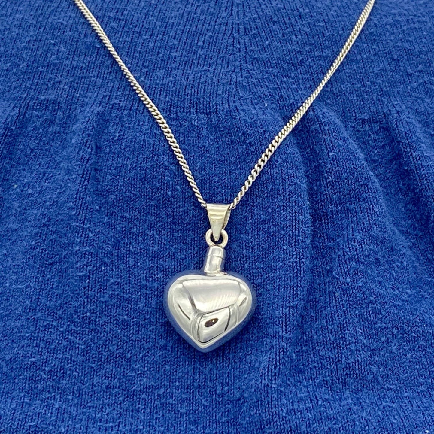 Sterling Silver Urn Self-fill Heart Cylinder Cremation Ashes Pendant Ashes Jewellery Memorial Ashes Jewelry Cremation Ash Jewelry Urn