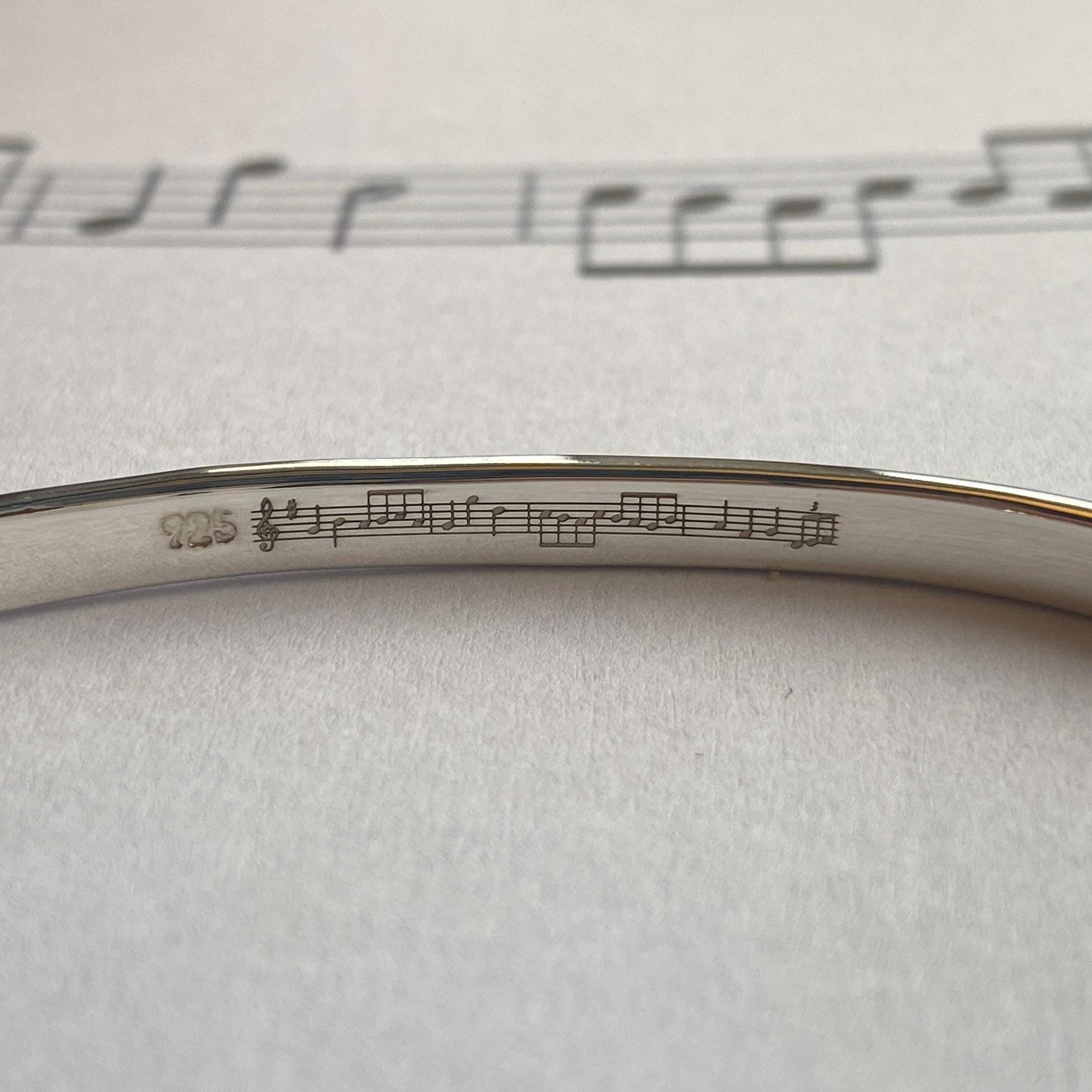 Large Size Silver Bangle Personalized Silver Bracelet 40th Birthday Gift Large Wrist Birthday Gift for Her Exam Pass Jewelry for Mother