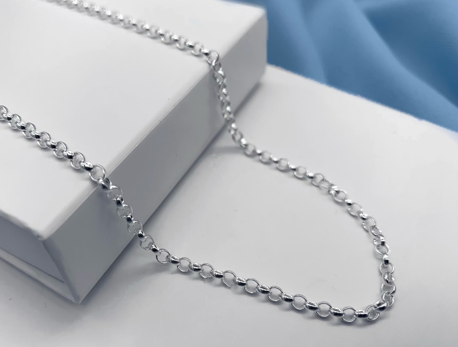 Silver belcher chain 18 2025 inch