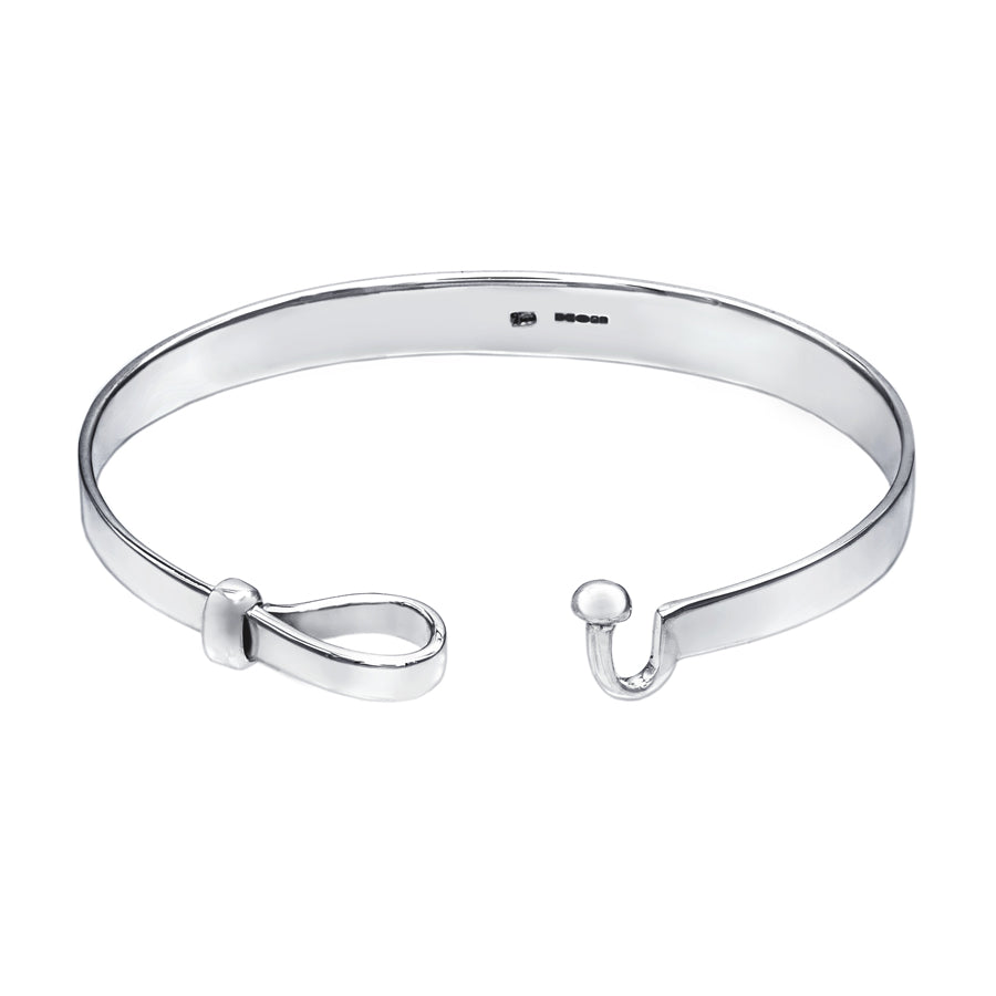 Hook and Ball Silver Bangle Mini Wrist