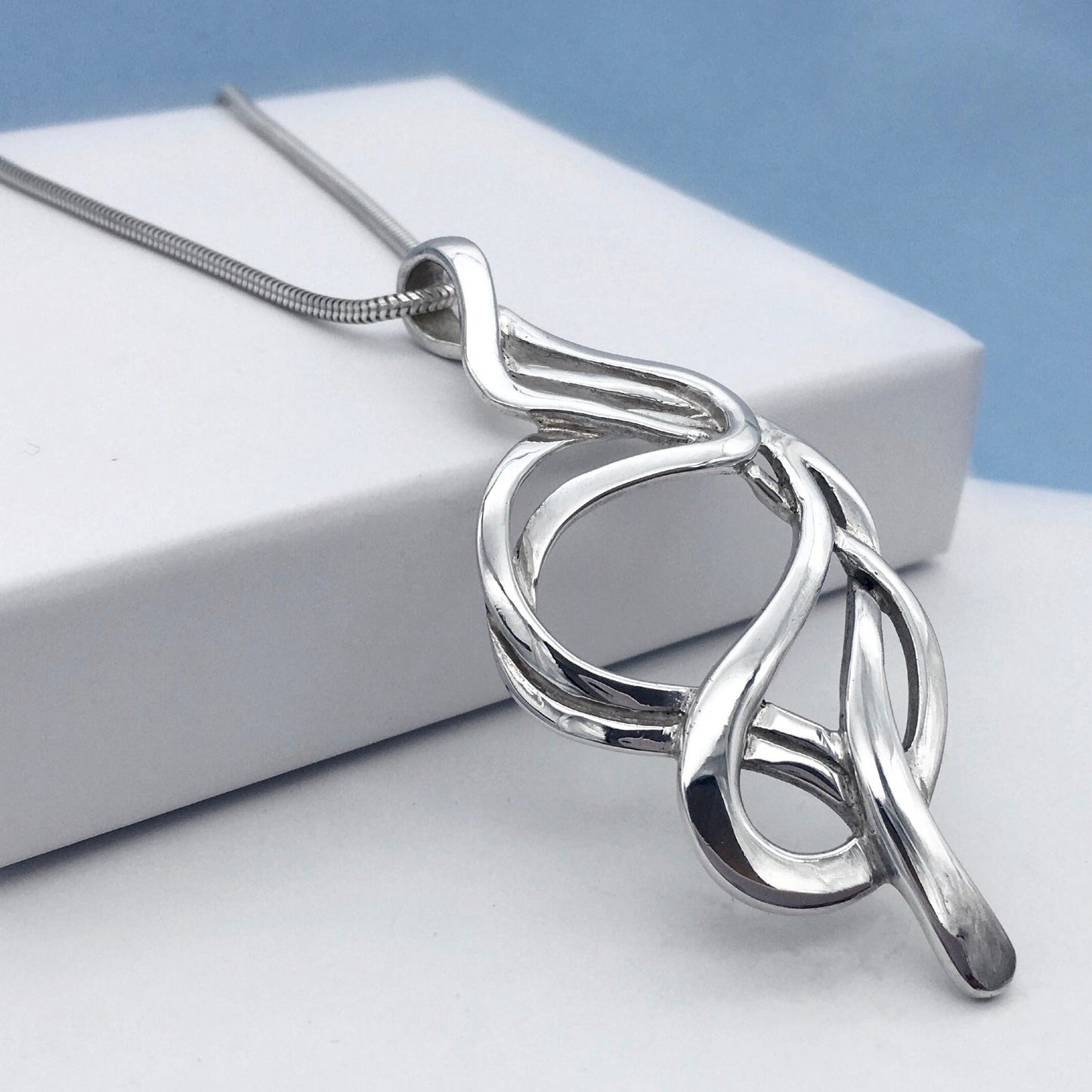 Clef Style Solid Sterling Silver Pendant