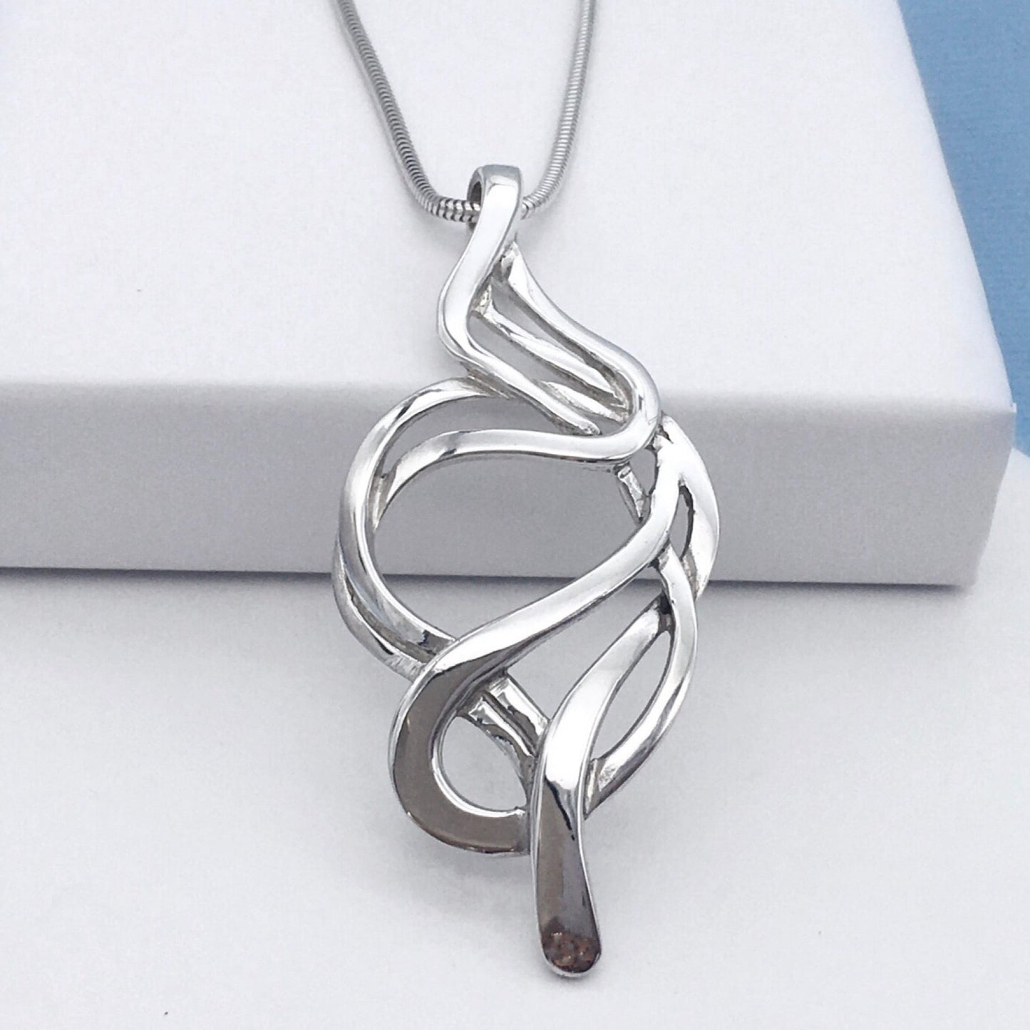 Clef Style Solid Sterling Silver Pendant