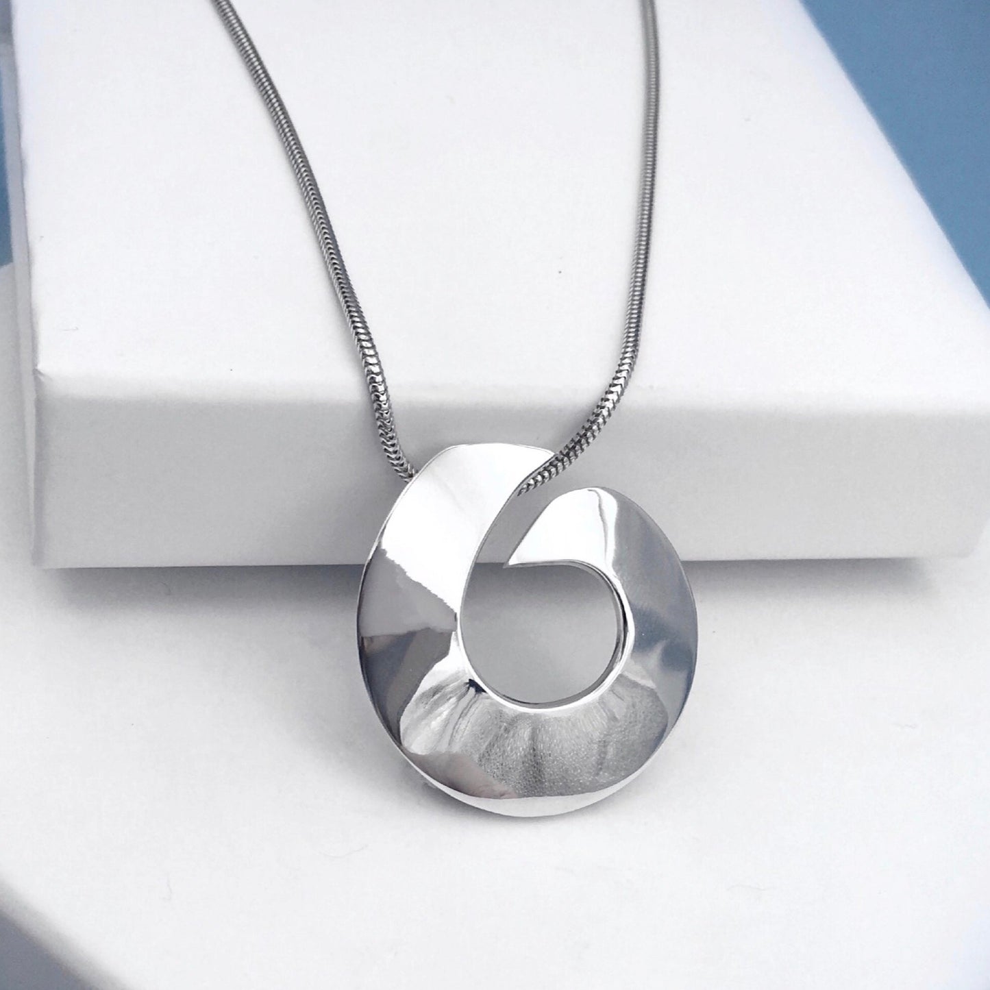 Curvy Six Sterling Silver Pendant