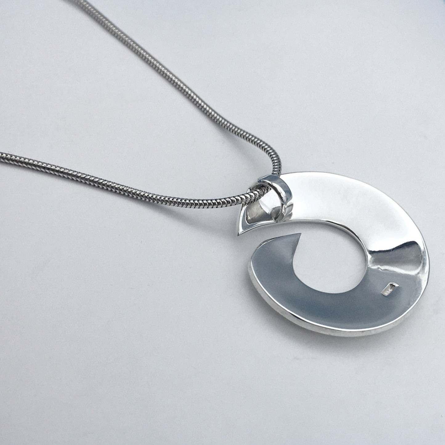 Curvy Six Sterling Silver Pendant