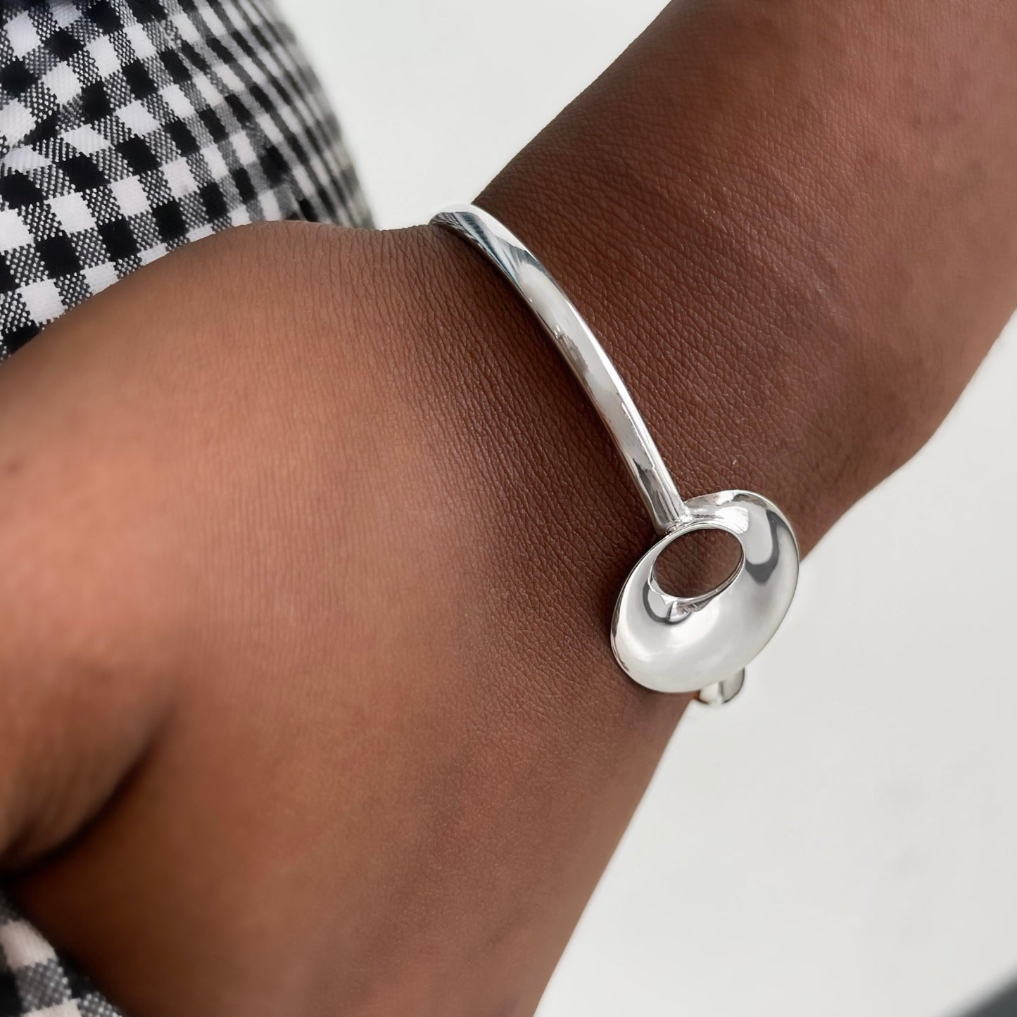 Flower Scandinavian Silver Bracelet Bangle