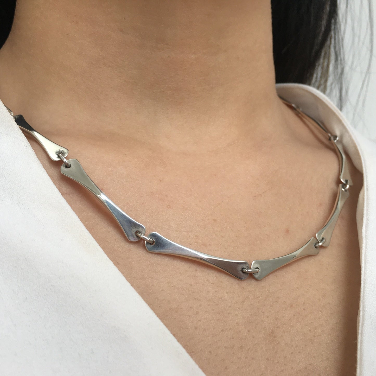 Stilts Sterling Silver Necklace - 70cm