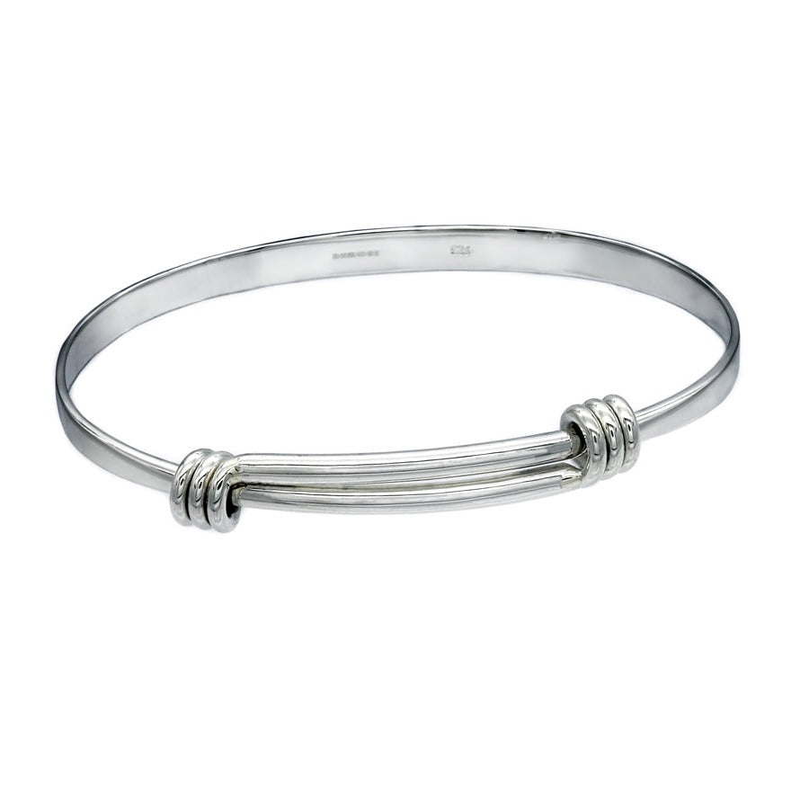 Springback Large Solid Sterling Silver Bangle Bracelet - Mon Bijoux - Mon Bijoux