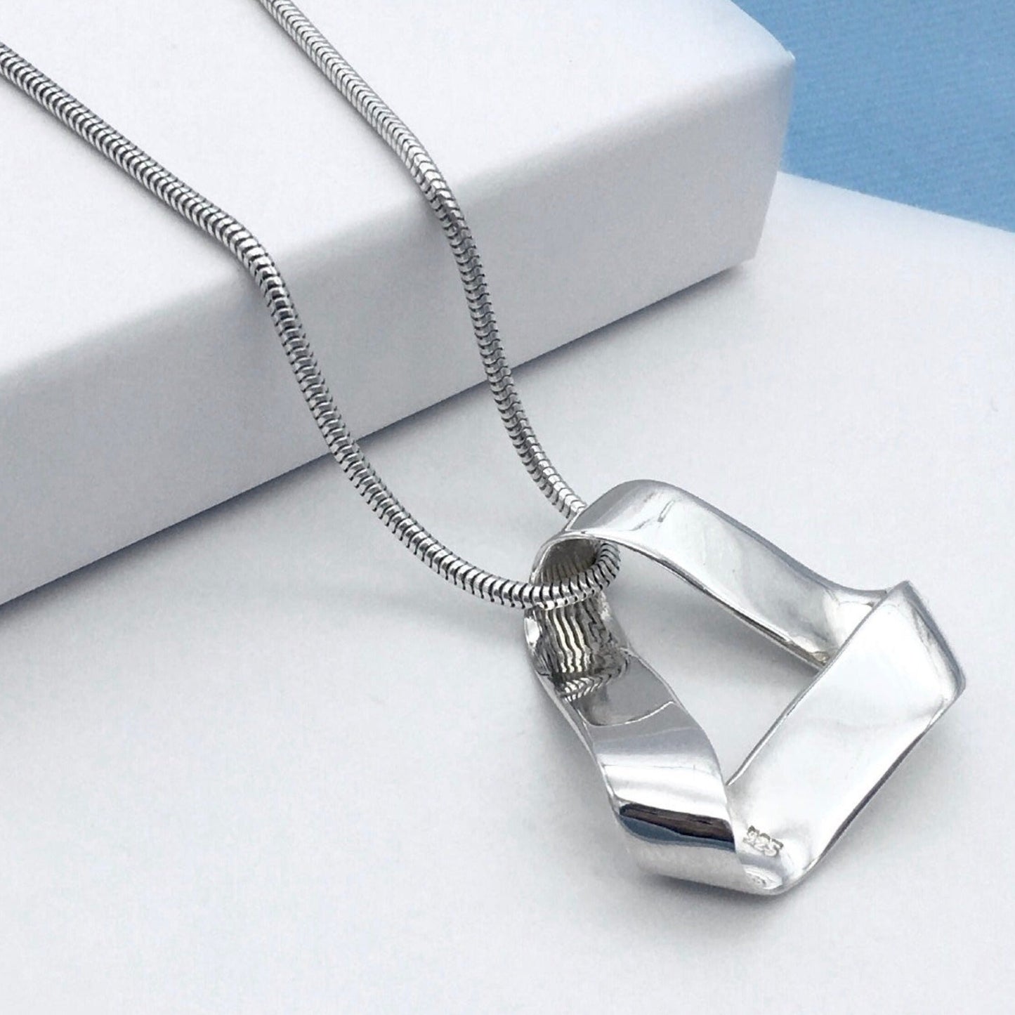 Mobius Triangle Sterling Silver Pendant