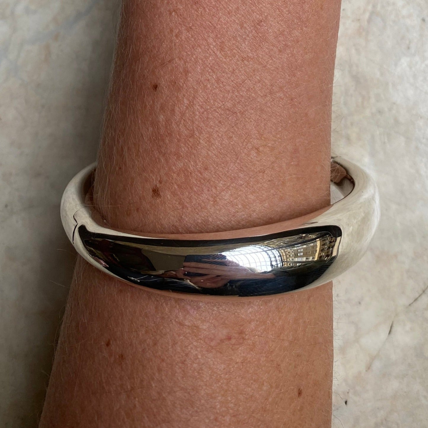 Bold and Beautiful Chunky Silver Bangle