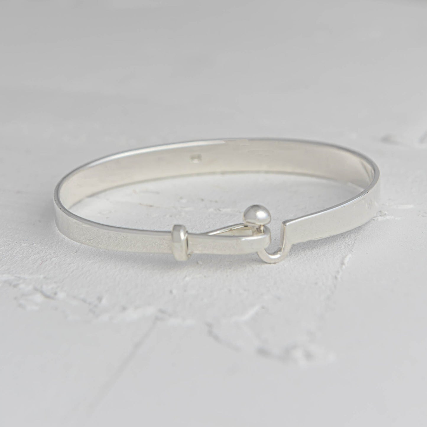 Hook and Ball Silver Bangle Mini Wrist