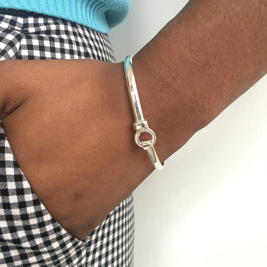 Cindy Sterling Silver Bangle for Small Wrists