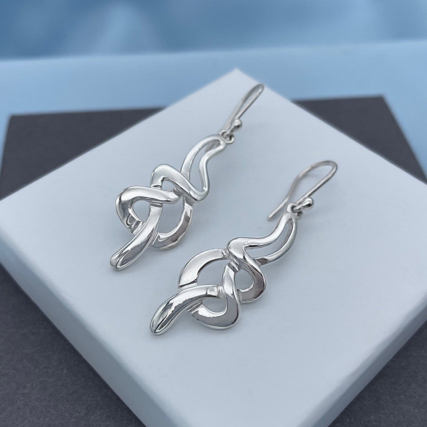 Clef Sterling Silver Drop Earrings