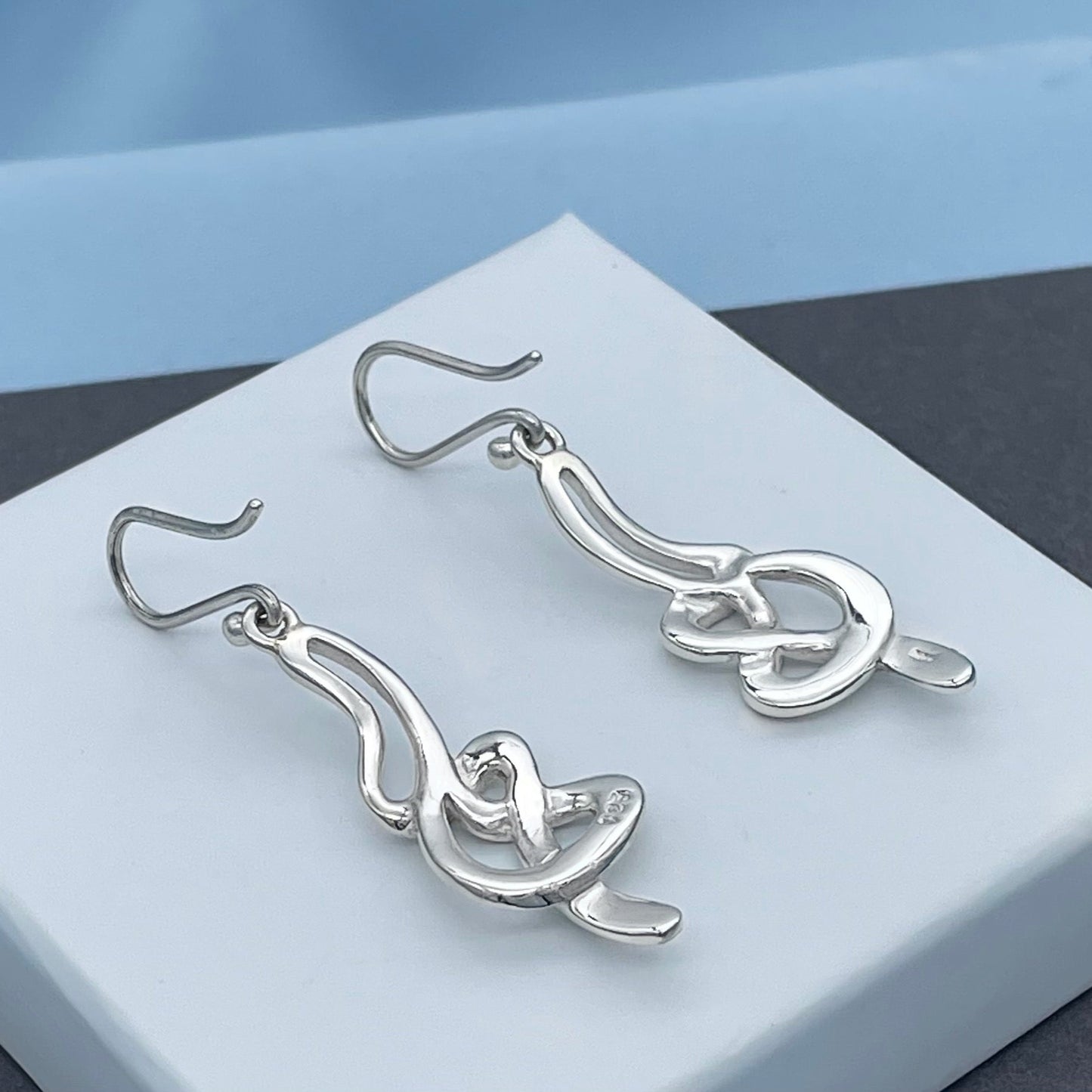 Clef Sterling Silver Drop Earrings