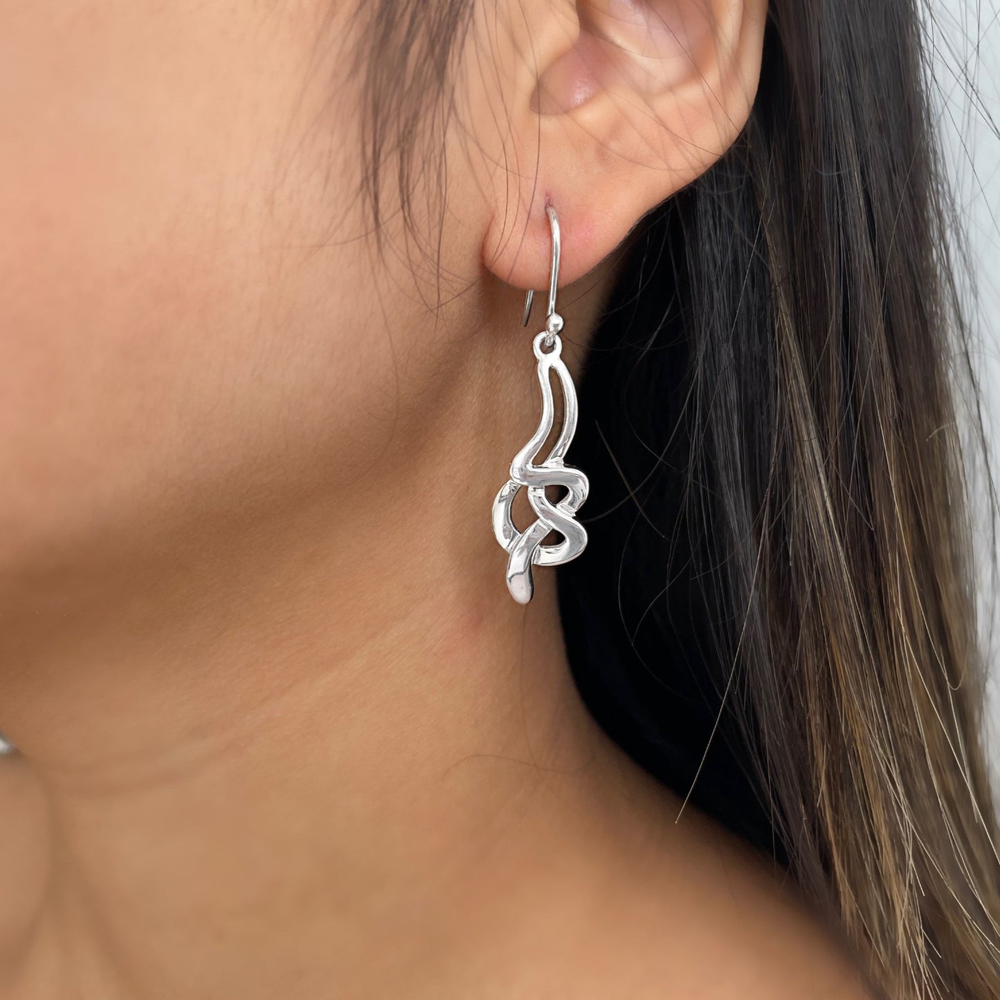 Clef Sterling Silver Drop Earrings