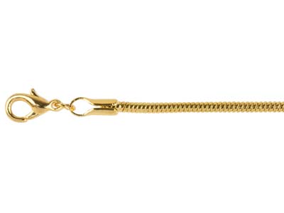 Gold Plated Snake chain 1.9mm - Length 18 inch/ 45cm