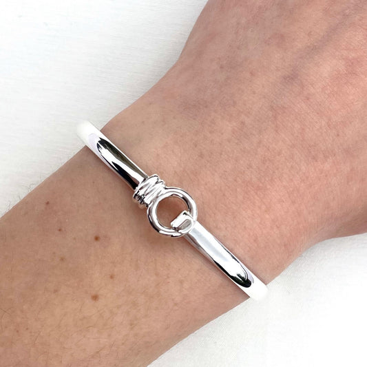 Heavy Licks Silver Bangle for Small Wrists