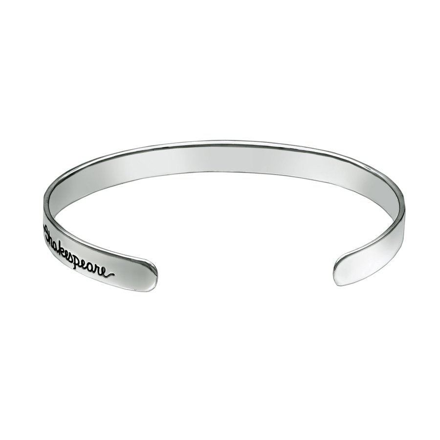 Shakespeare Quotation Silver Cuff Bangle - Mon Bijoux