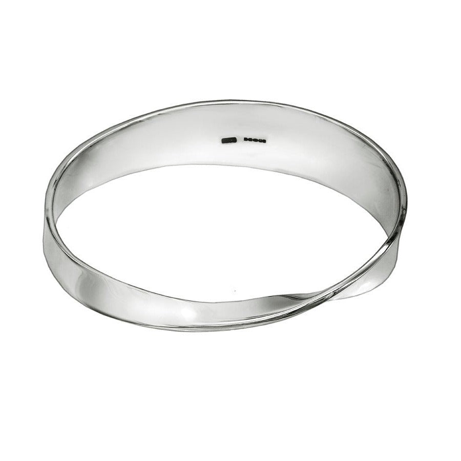 Infinity Silver Bracelet Bangle - Mon Bijoux