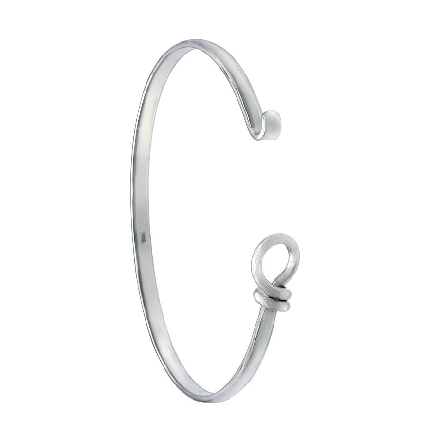 Slanted Cindy Sterling Silver Clasp Opening Bracelet - Mon Bijoux - Mon Bijoux