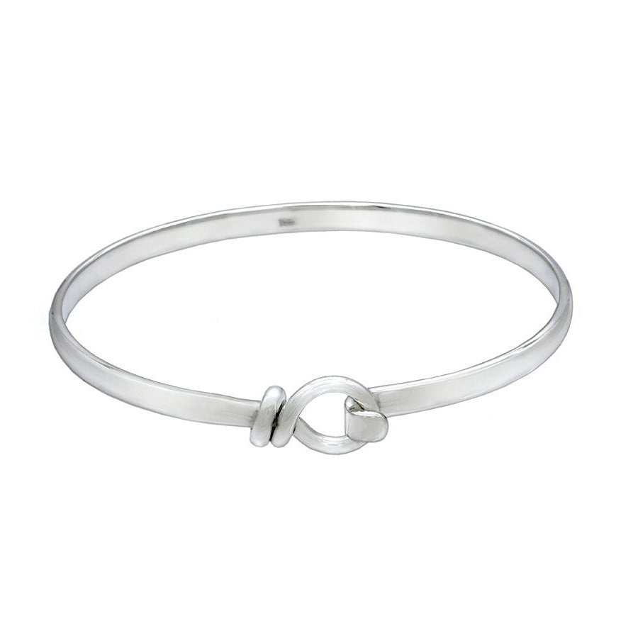 Slanted Cindy Sterling Silver Clasp Opening Bracelet - Mon Bijoux - Mon Bijoux