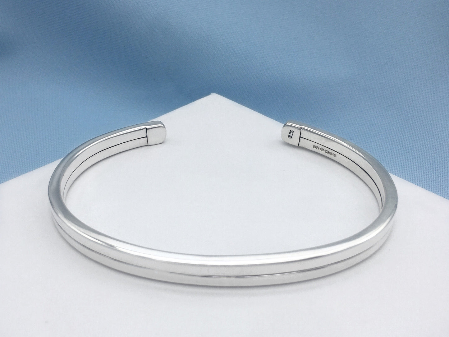 Fathers day Gift for Him Plus Size Silver Bangle Large Mens Silver Cuff Bracelet Chunky Mans Bangle Personalised Bracelet Large Wrist Bangle