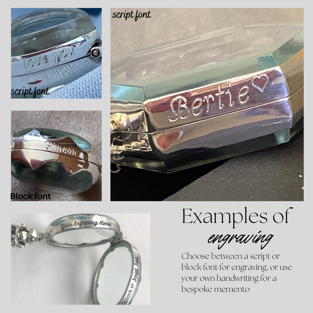 Add-on personalization service, engraving, inscribed necklace, personalized jewelry, personalization service, name necklace