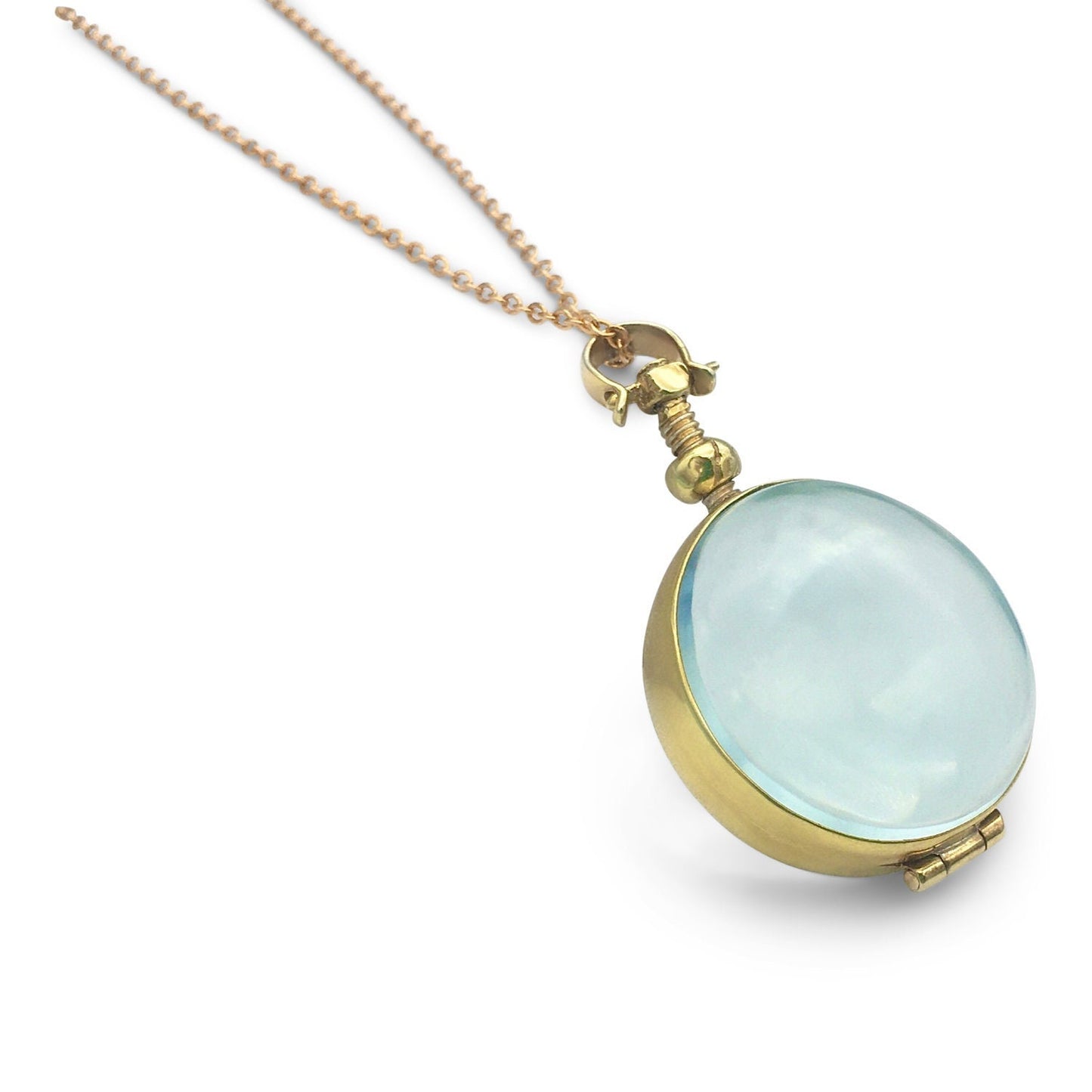 Round Gold Locket in 18 Ct Gold Vermeil