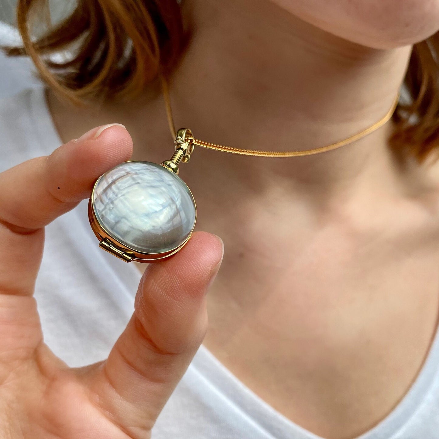 Personalized Gold Heart Locket in 18 Ct Gold Vermeil