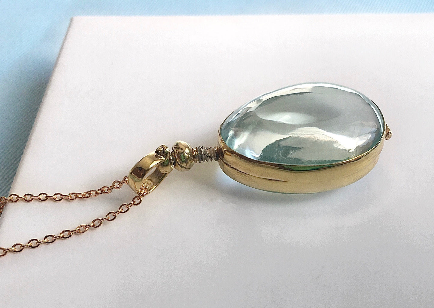 Teardrop Locket in 18 Ct Gold Vermeil