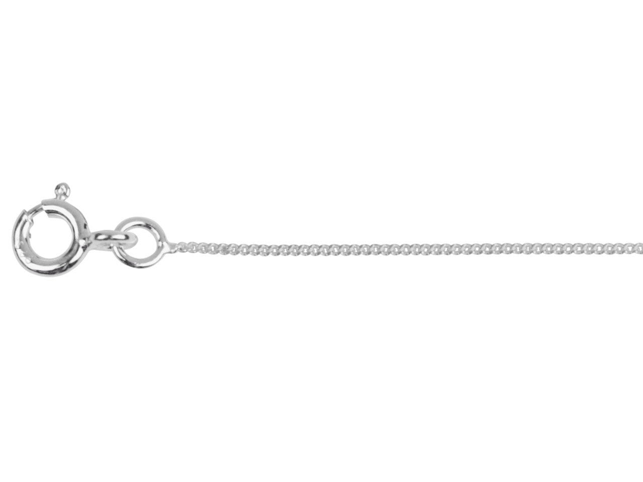 Sterling Silver Diamond Cut Curb Chain 1.1mm - Mon Bijoux