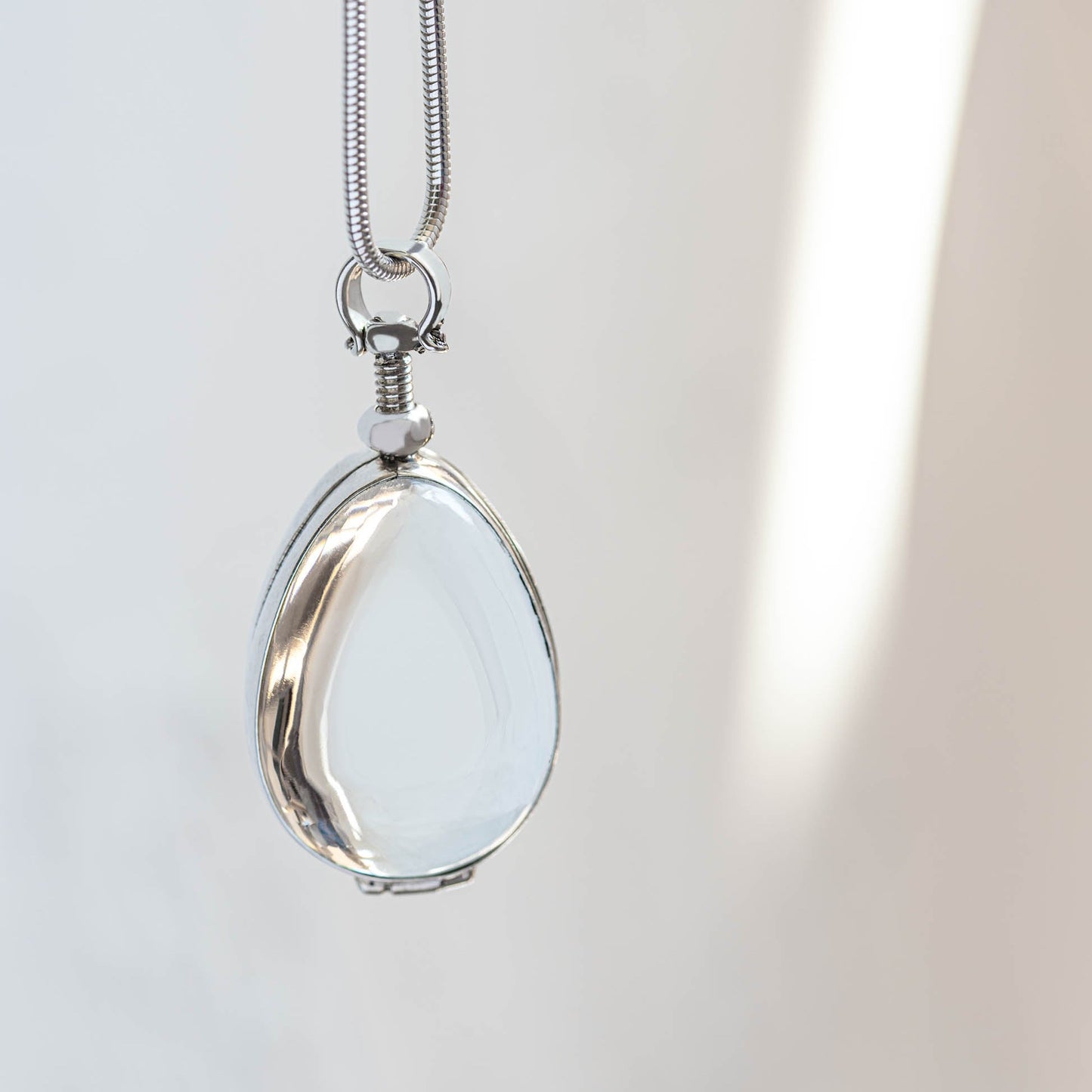 Teardrop Shaped Photo Locket by Mon Bijoux