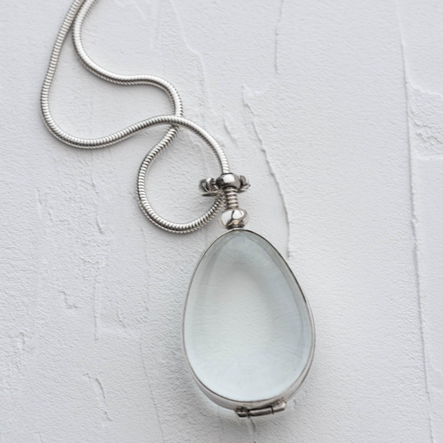 Teardrop Shaped Photo Locket by Mon Bijoux