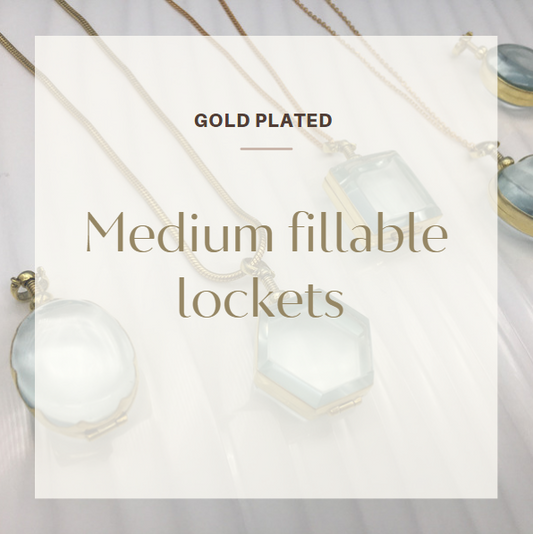 Medium Size Gold Plated Deep Locket - Choose your shape