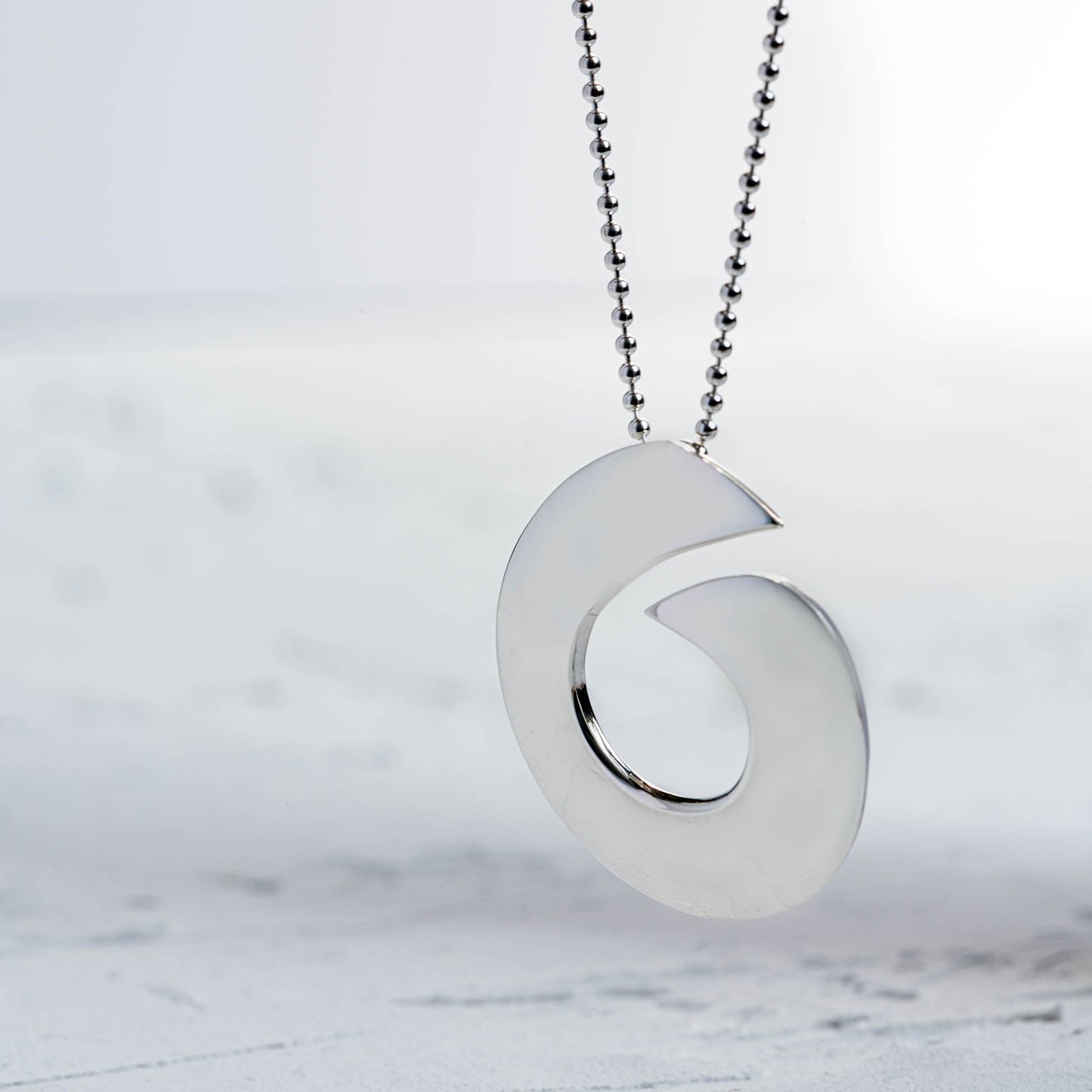 Curvy Six Sterling Silver Pendant