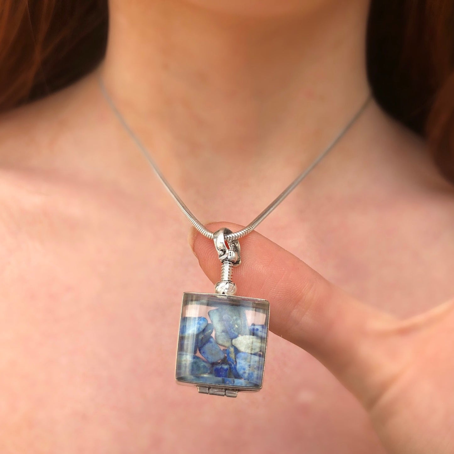 Square Shaped Hair Locket