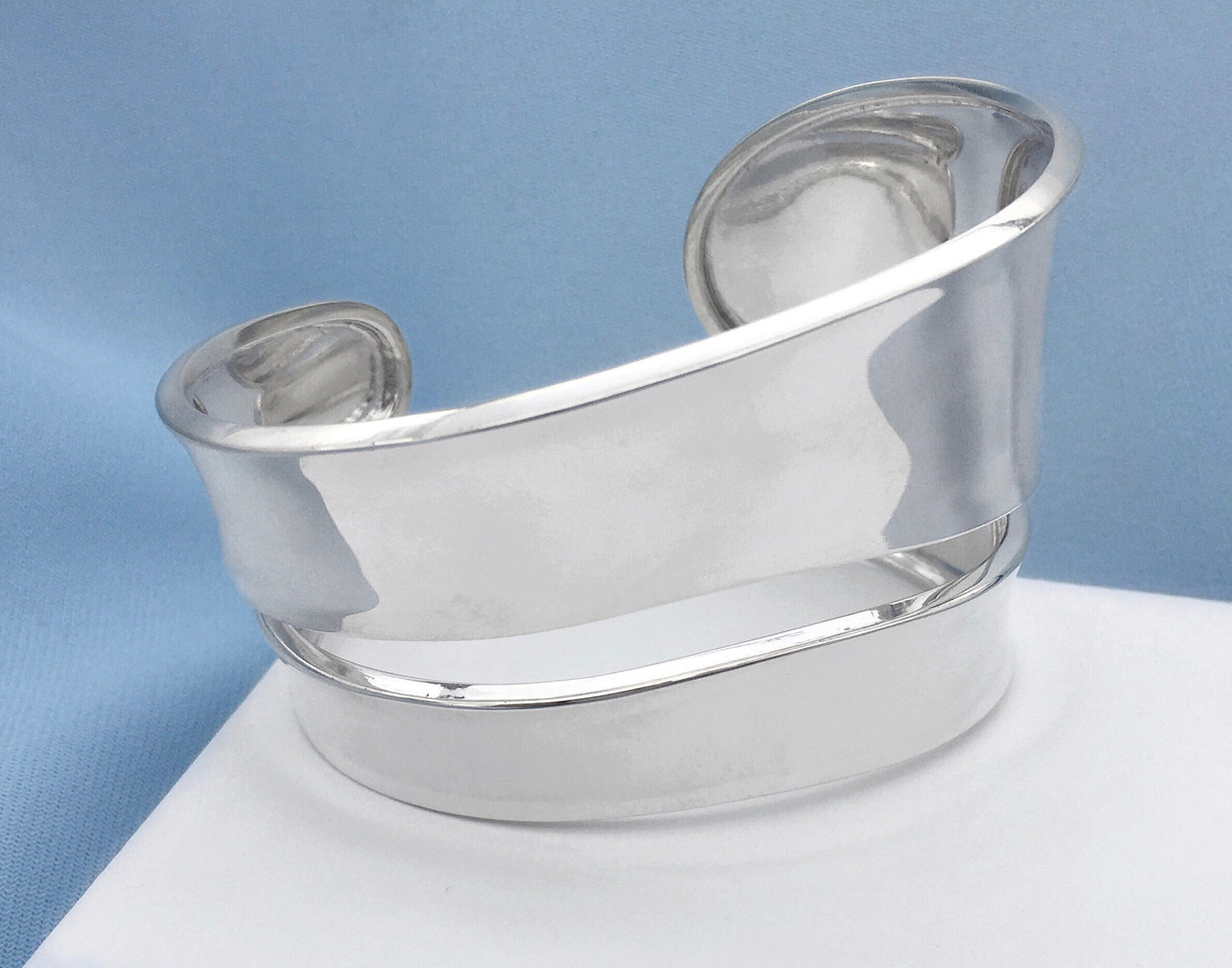 Smile Bangle - A Statement Silver Cuff Bracelet for Women