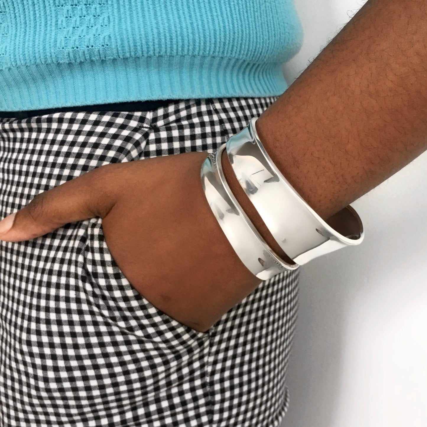 Smile Bangle - A Statement Silver Cuff Bracelet for Women