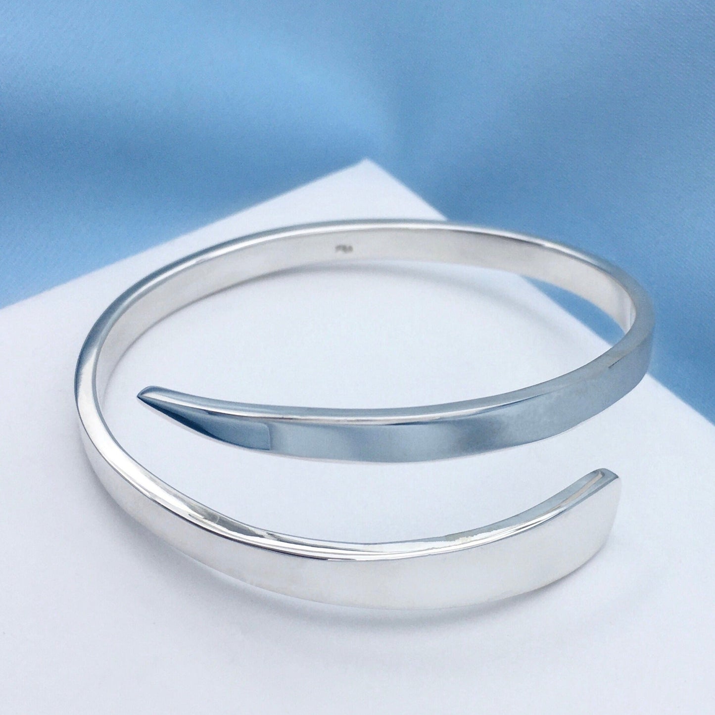 Snake Silver Bangle Bracelet