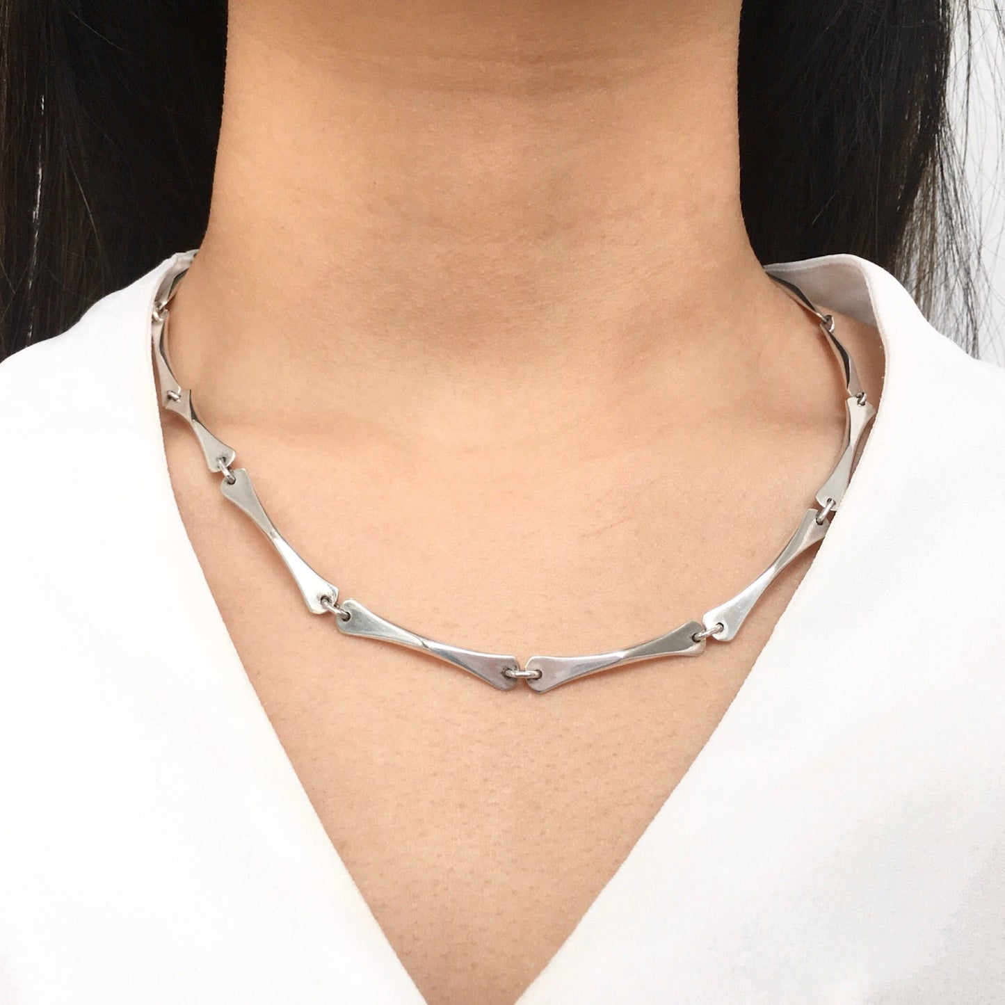 Stilts Sterling Silver Necklace - 50cm