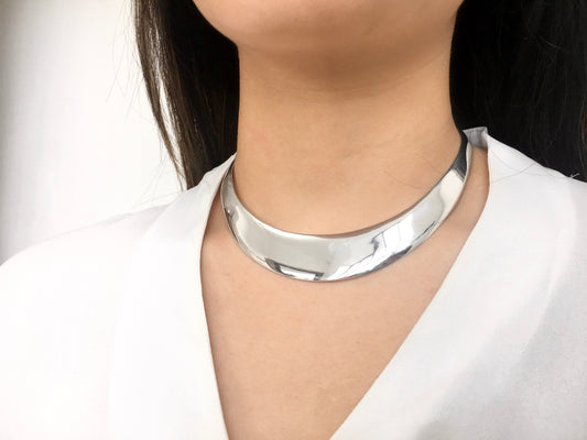 20mm sterling silver choker necklace from Mon Bijoux